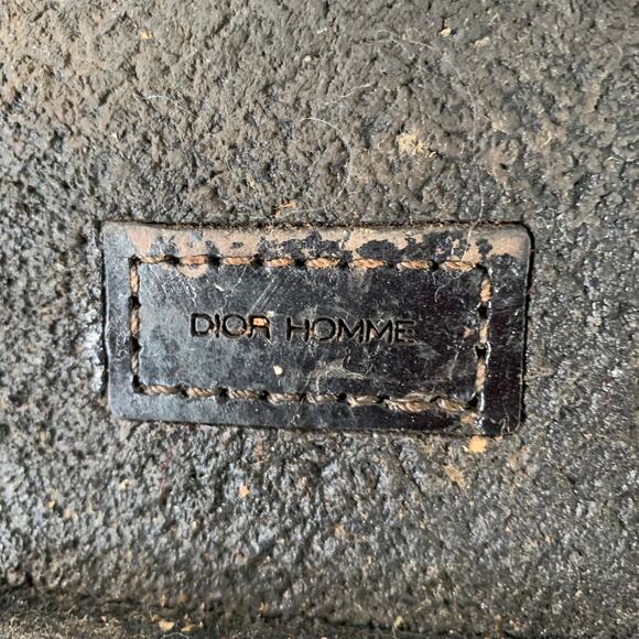 DIOR HOMME Size 8 Black Iridescent Leather Crepe Sole Chelsea Boots - Picture 7 of 9